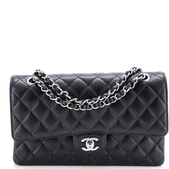 Chanel Medium Classic Double Flap Bag Quilted Caviar - Picture 1 of 5